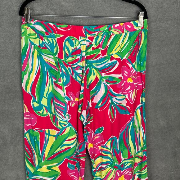 Lilly Pulitzer Pants Womens Medium Pink Cambridge Palazzo Jungle Tumble Resort - Picture 5 of 15
